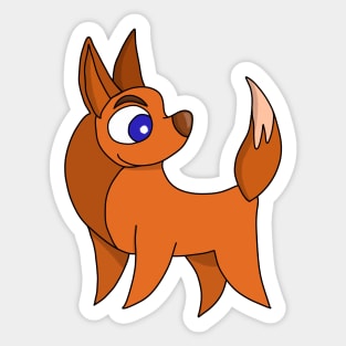 Fluffy Fox Sticker